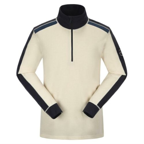 Skogstad M Storsteinfjellet Merinoull Blanding Half-Zip White Sand 244079 Friluftsbua 1